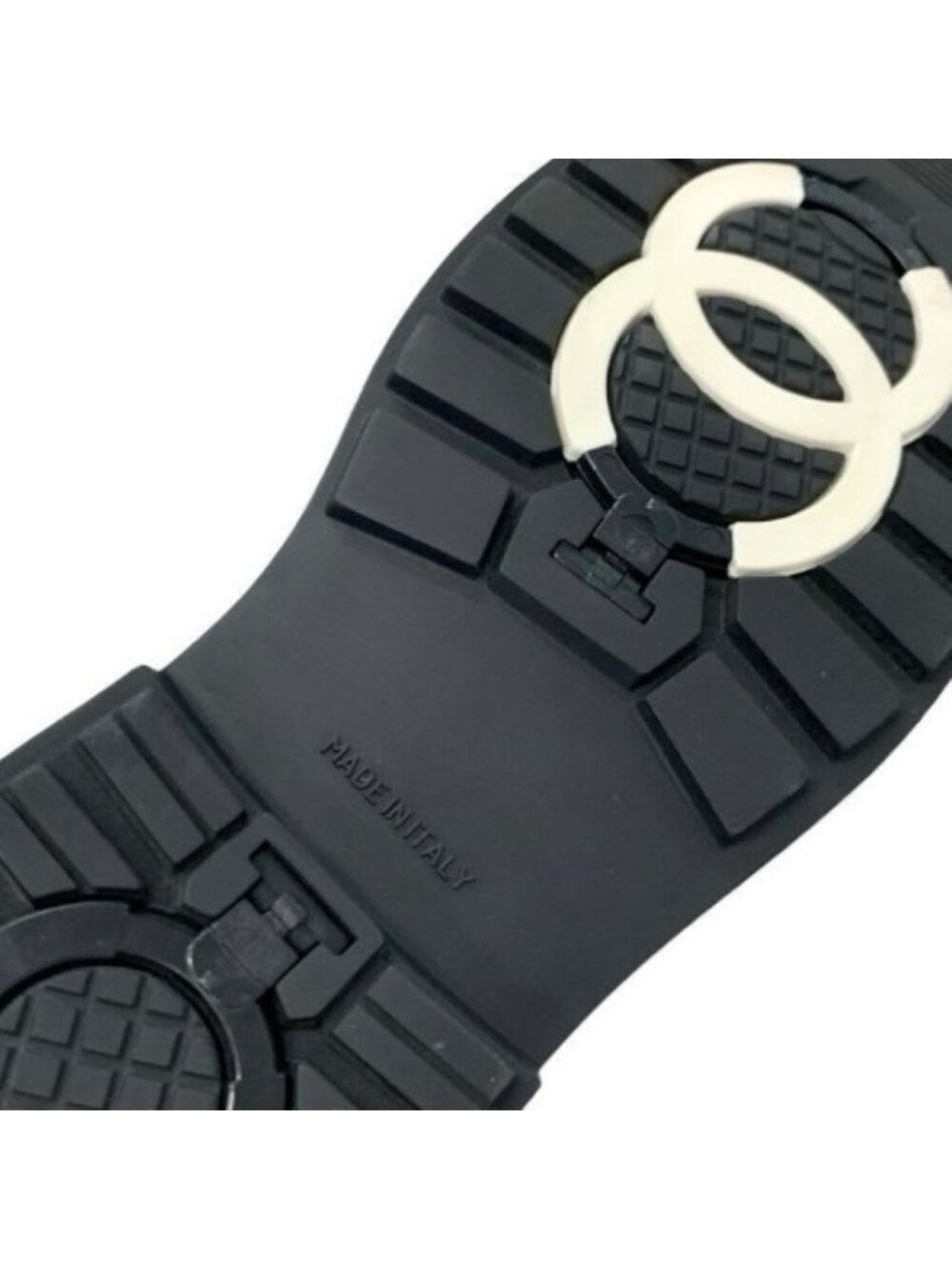 Chanel Boots Short Shoes Suede Navy Black Middle Snow - Picture 8 of 10